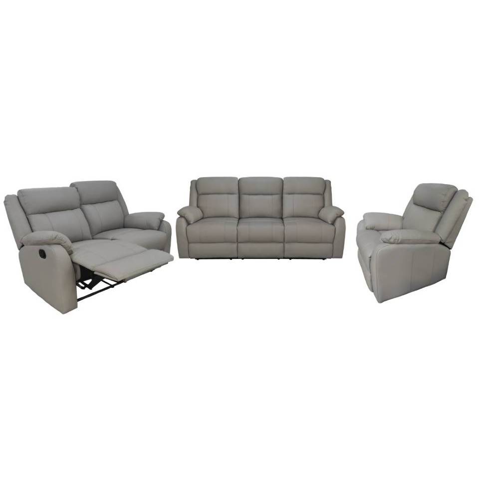 Parker 3 Seater Electric Recliner with 2 Seater Electric Recliner and a Single Seater Electric Recliner Light Grey