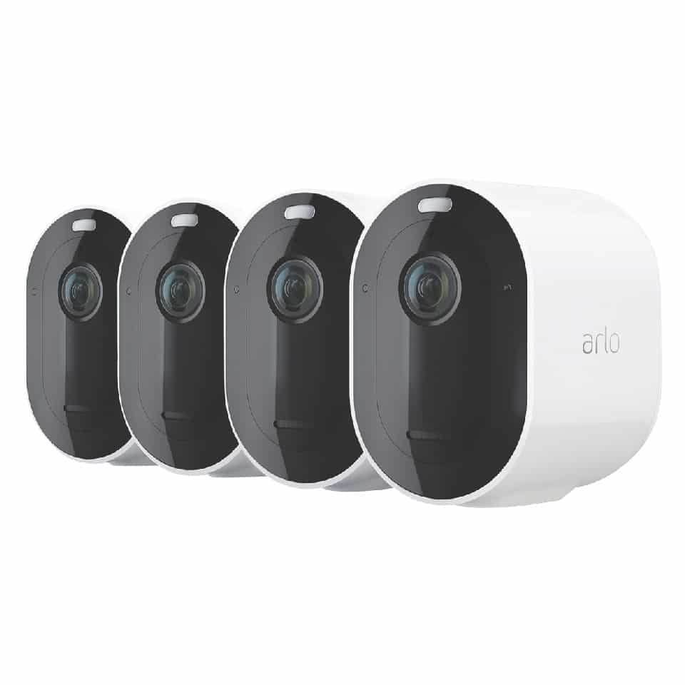 Arlo Pro4 2K Wire-Free Spotlight Camera (Quad Pack) VMC4450P-100AUS