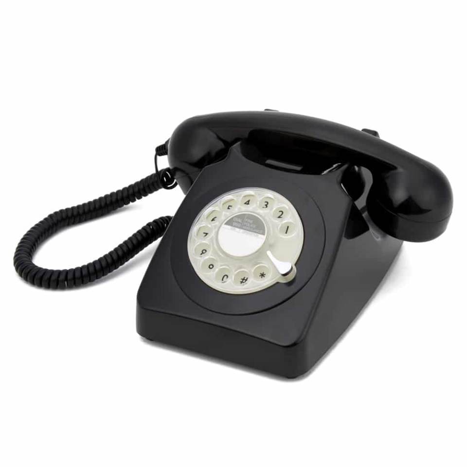 GPO 746 ROTARY TELEPHONE - BLACK GPO-ROTY-BLK