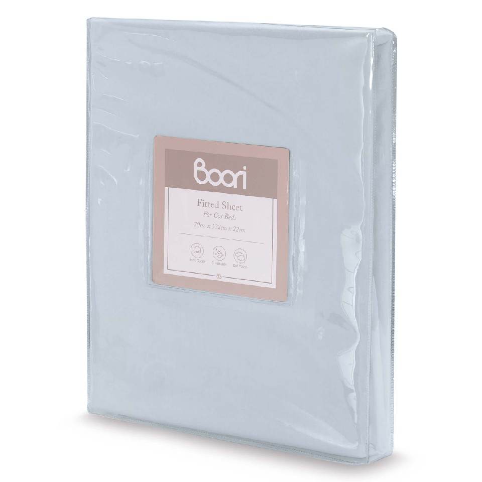 Boori Cot Fitted Sheet – Blue