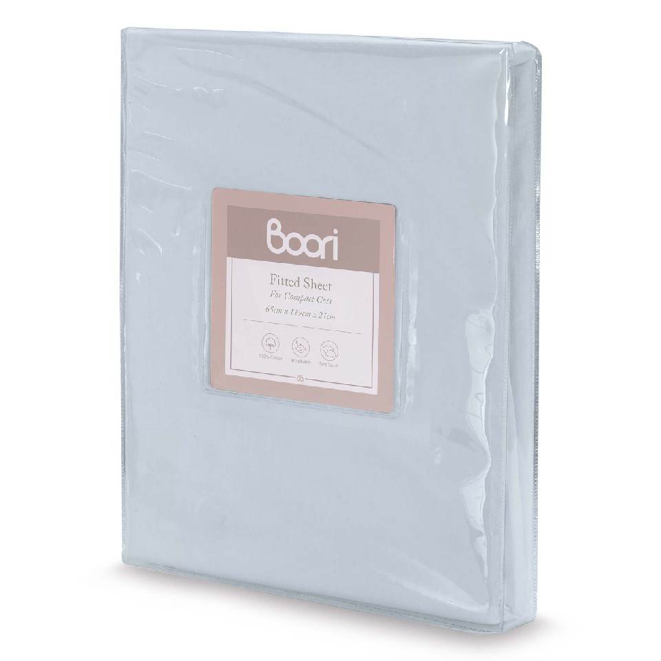 Boori Compact Cot Fitted Sheet – Blue