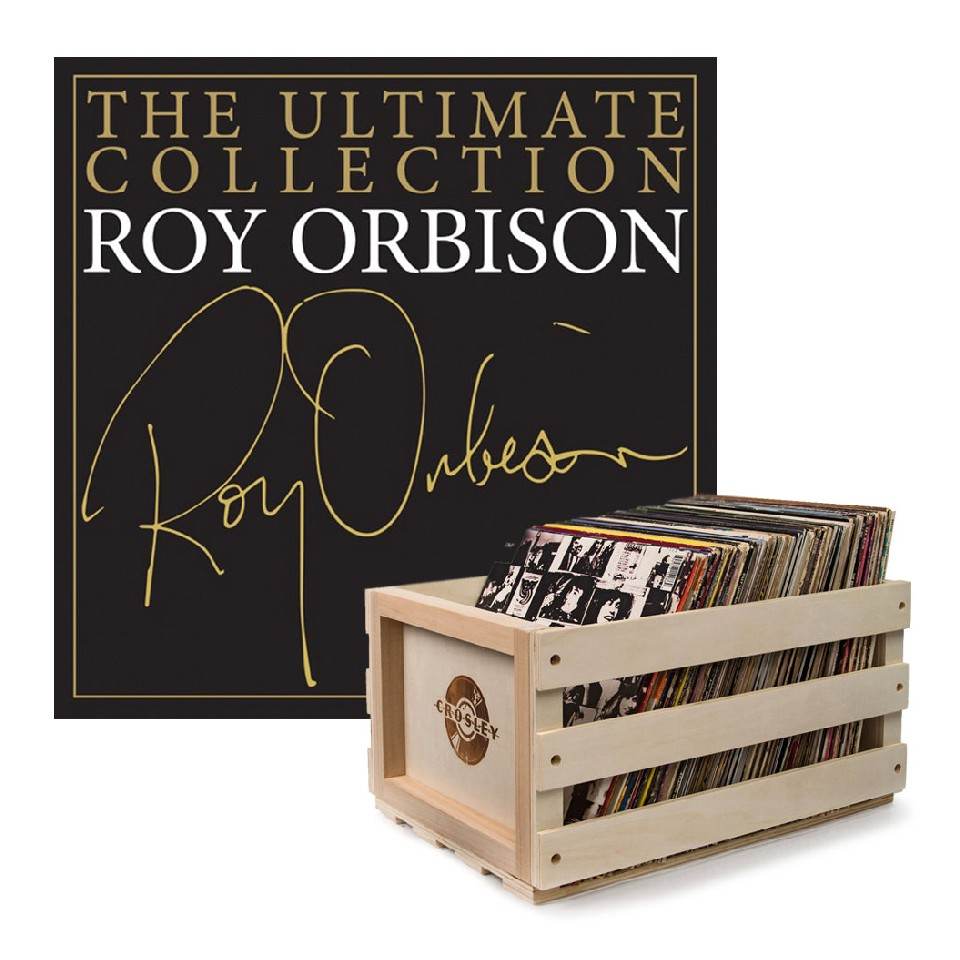 Crosley Record Storage Crate Roy Orbison The Ultimate Collection Vinyl Album Bundle