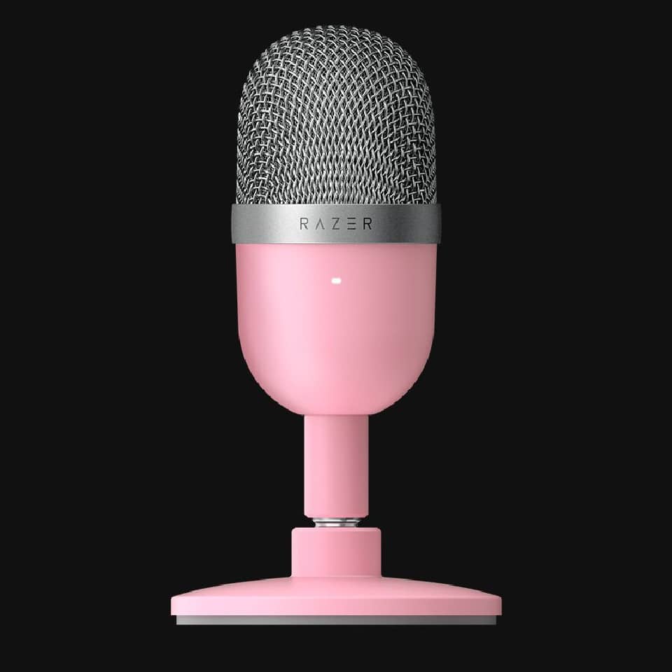 Razer Seiren Mini USB Streaming Microphone: Precise Supercardioid Pickup  Pattern - Professional Recording Quality - Ultra-Compact Build - Heavy-Duty  Tilting Stand - Shock Resistant - Quartz Pink 