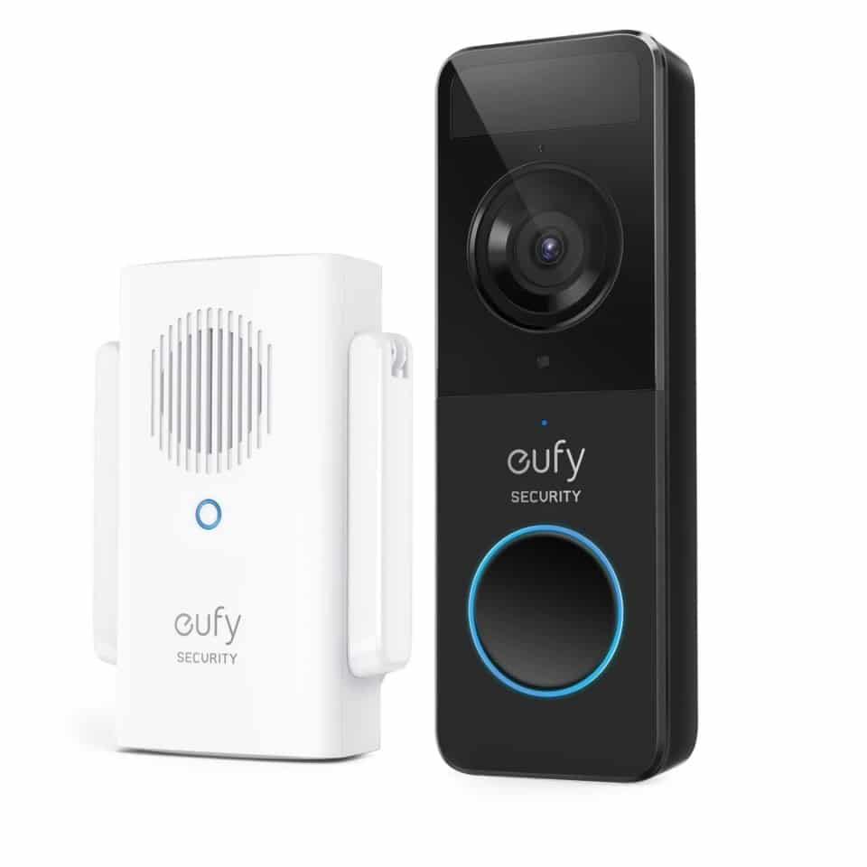 Eufy Security Slim 1080P Wireless Doorbell with Homebase Mini RepeaterE8220CW1