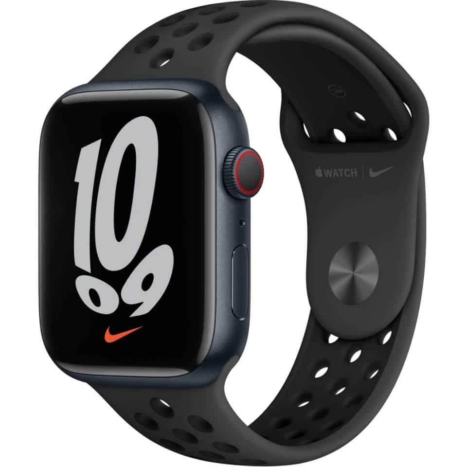 Apple Watch Nike Series 7 45mm Midnight Aluminium Case GPS + Cellular MKL53X/A