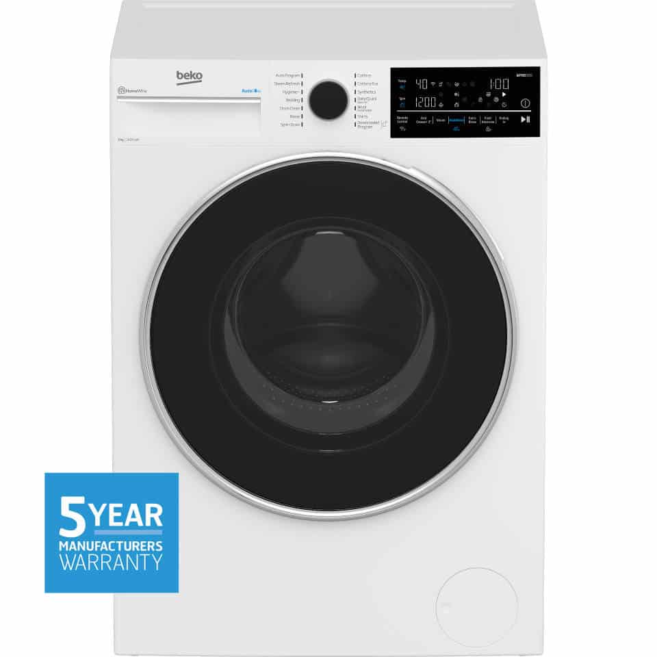 Beko 9 kg Autodose Wifi Connected Washing Machine with Steam ( White ) BFLB904ADW
