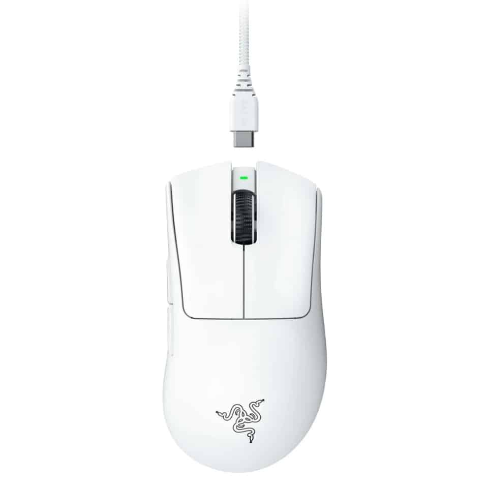 Razer DeathAdder V3 Pro Ultra-lightweight Wireless Ergonomic Esports Mouse (White Edition)