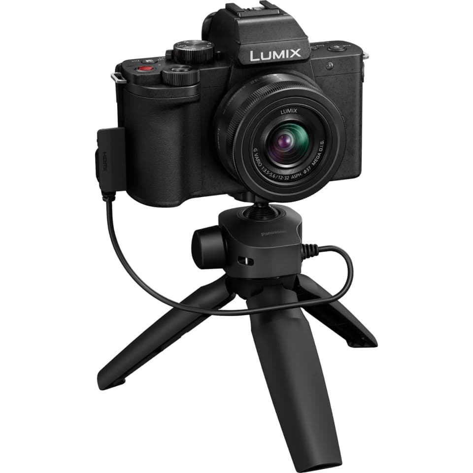 Panasonic LUMIX G100V Mirrorless Vlogging Camera Kit with 12-32mm Lens + Tripod Grip DC-G100VGN-K