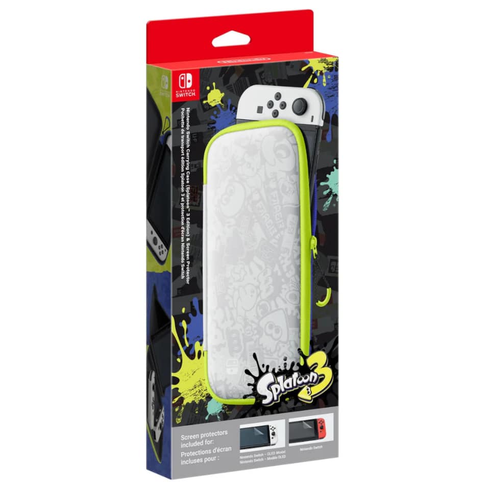 Nintendo Switch Carrying Case (Splatoon 3 Edition) & Screen Protector