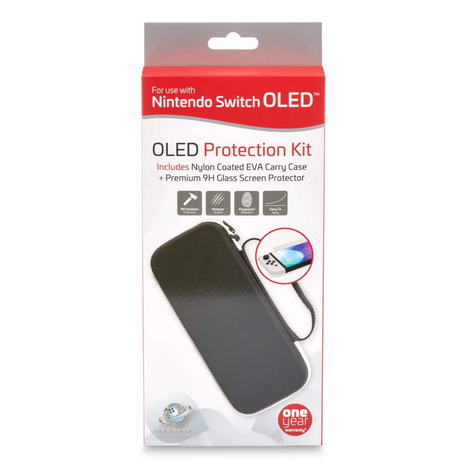 Nintendo Switch OLED Bundle - Nylon Case + 9H Glass Screen Protector