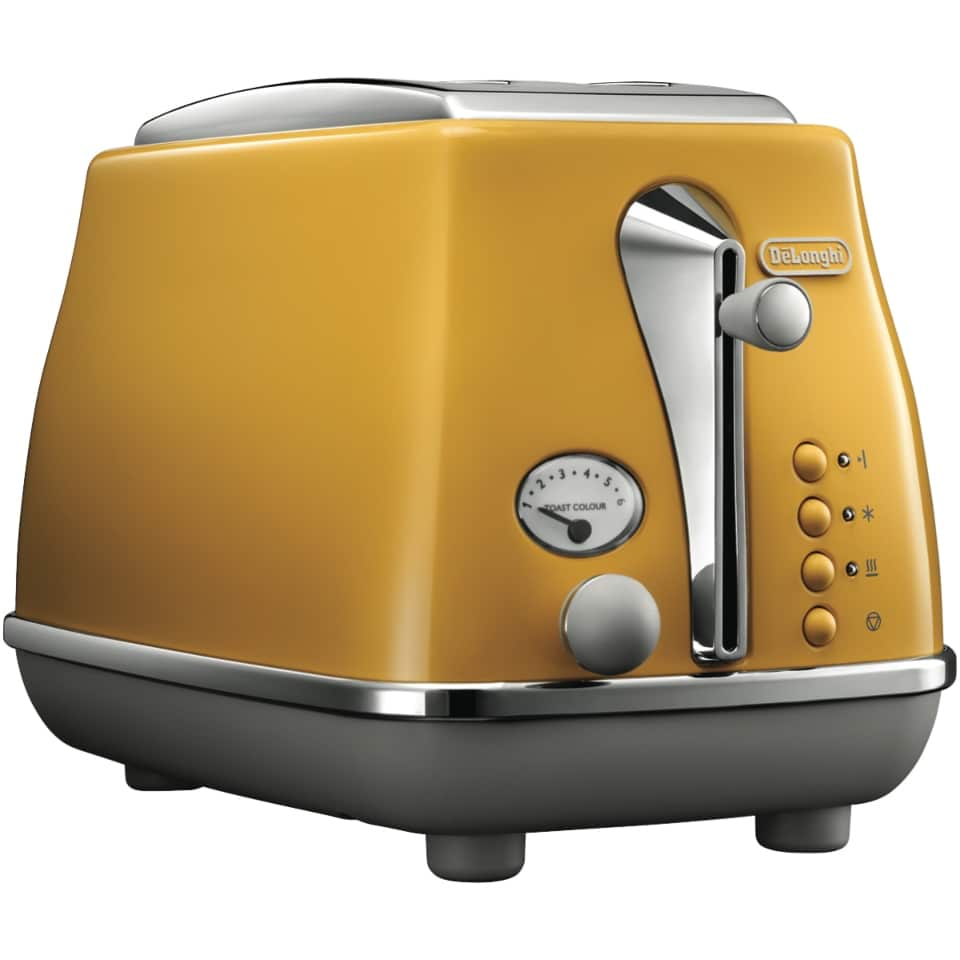 DeLonghi Icona Capitals Yellow 2 Slice Toaster CTOC2003Y