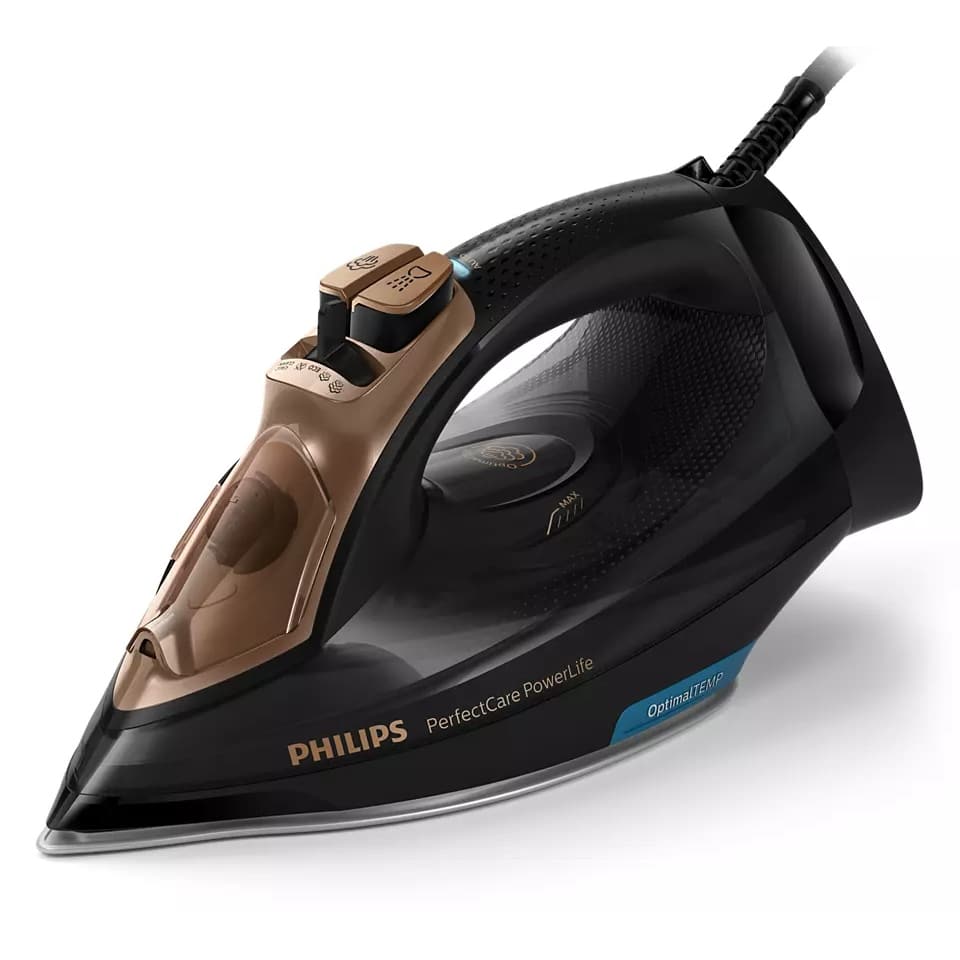 Philips PerfectCare PowerLife Steam Iron (Black/Gold) GC3929/64