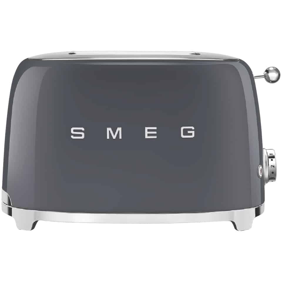 Smeg 50's Style 2 Slice Toaster Grey TSF01GRAU