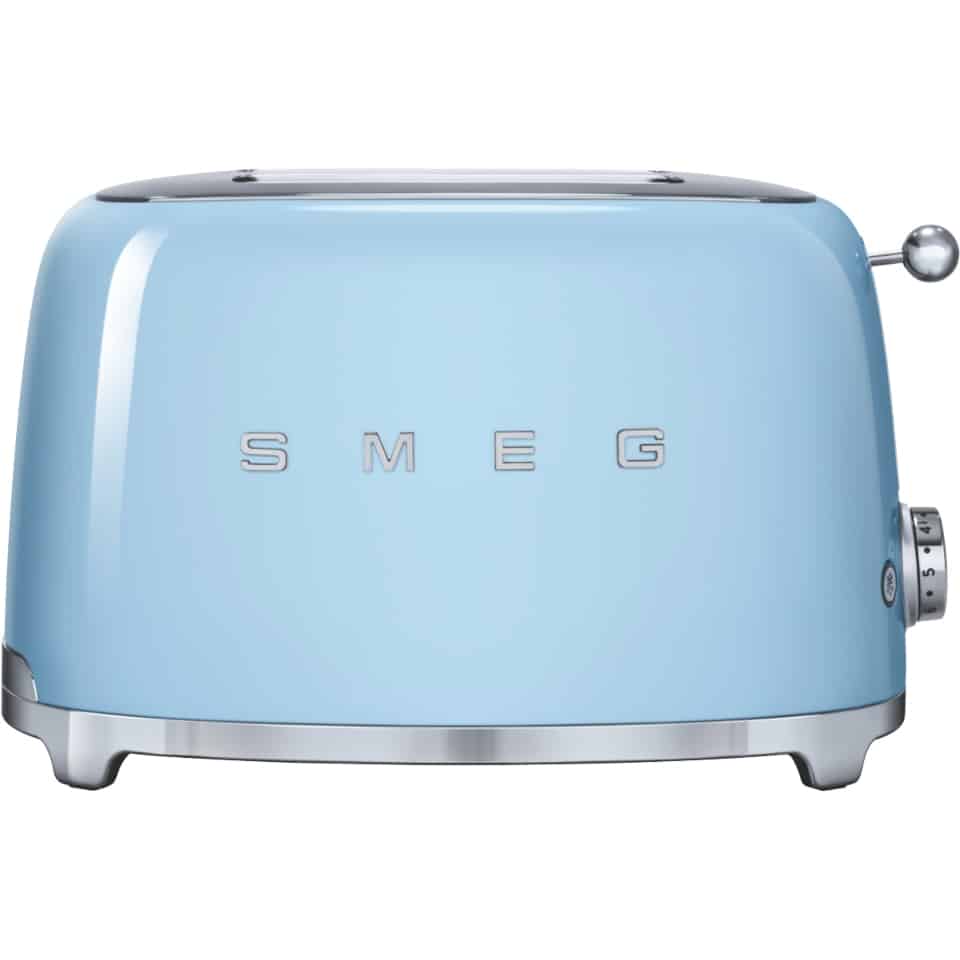 Smeg 50s Retro Style 2 Slice Toaster - Blue TSF01PBAU