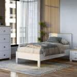 Charlotte Single Bed Package White and Light Oak