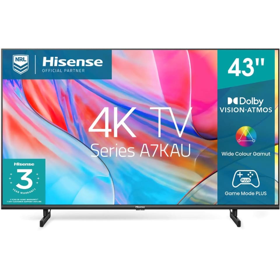 Hisense 43" A7KAU 4K UHD LED Smart TV [2023] 43A7KAU