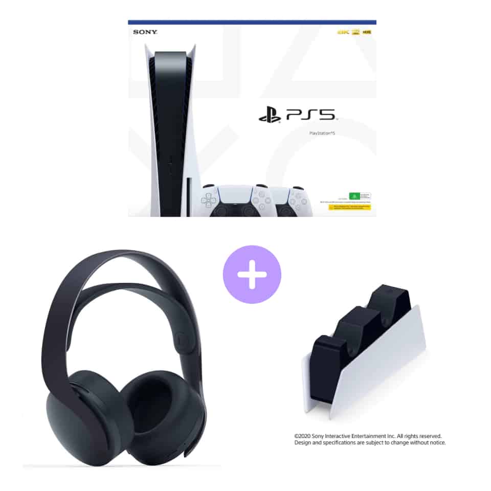 PS5 Wireless Controller Bundle with Headset and Charging Station