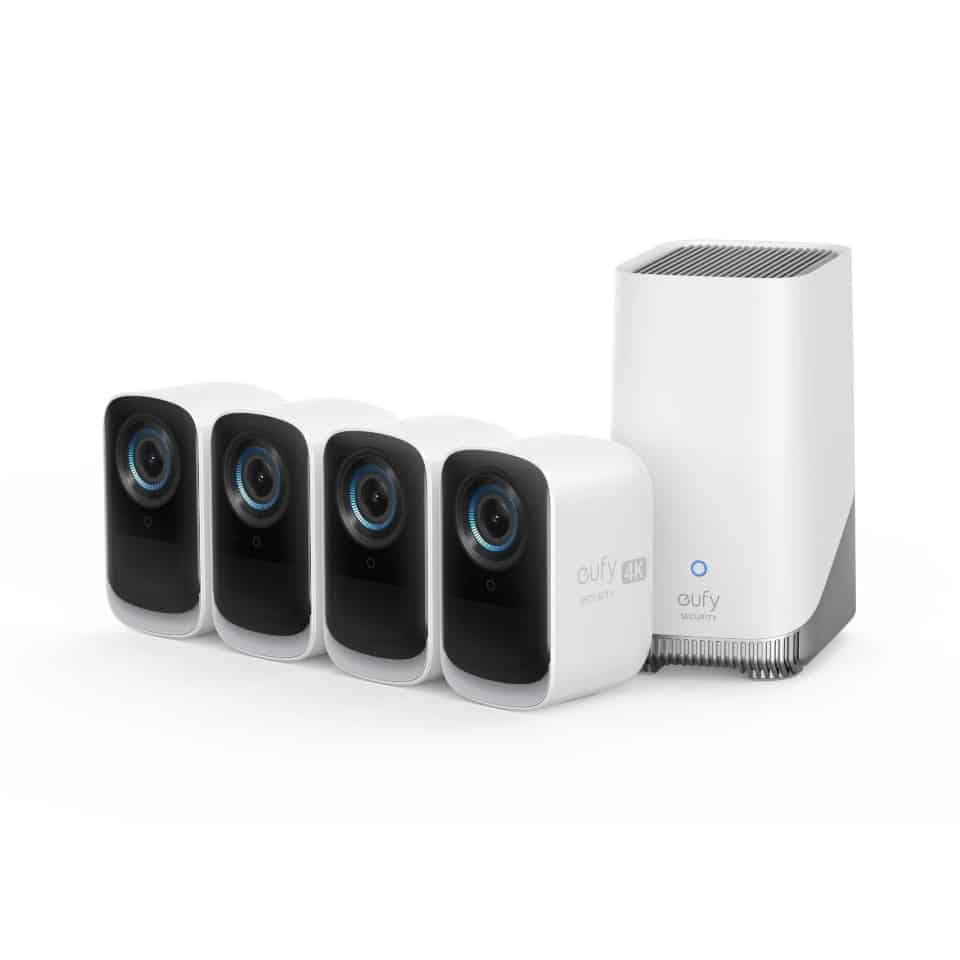 eufy Security eufyCam 3C 4K Wireless Home Security System (4-Pack) T8883T21