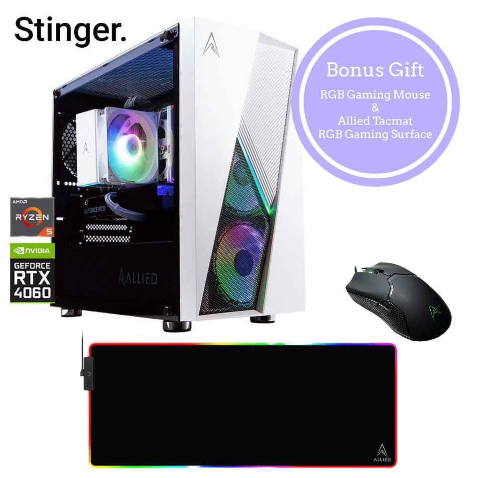 Allied Stinger Ryzen 5 5600 RTX 4060 8GB Gaming PC