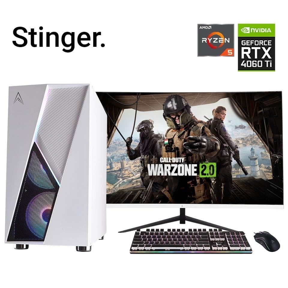 Allied Stinger Ryzen 5 5600 RTX 4060 Ti 8GB Gaming PC Bundle