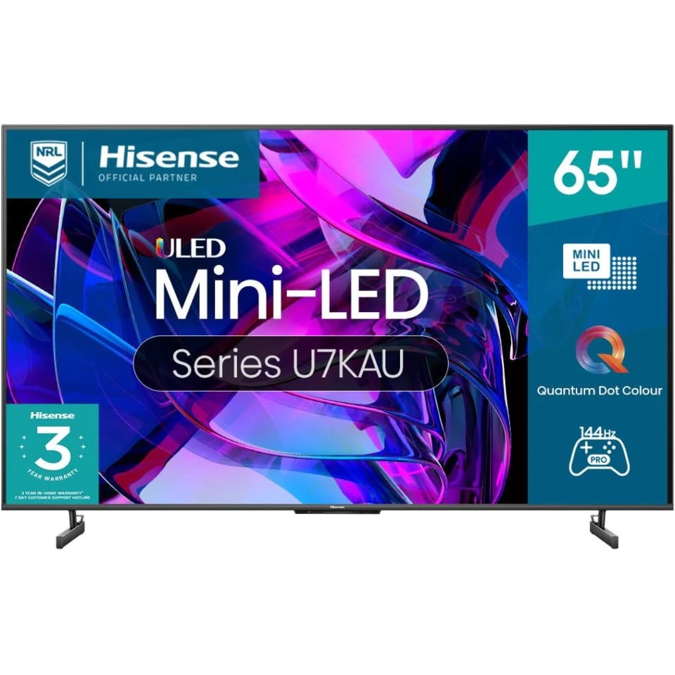 Hisense 65" U7KAU ULED Mini-LED 4K Smart TV [2023] 65U7KAU