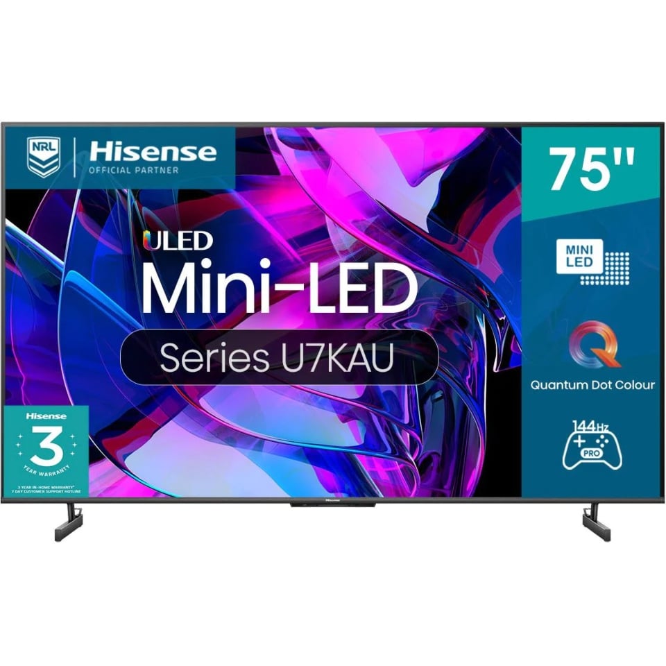Hisense 75" U7KAU ULED Mini-LED 4K Smart TV [2023] 75U7KAU