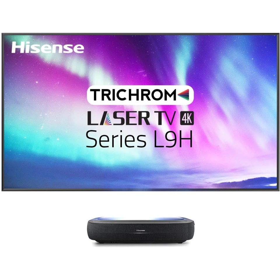 Hisense L9H TriChroma Laser TV 100' 4K Ultra Short Throw Smart Projector with Screen [2023] 100L9HSET