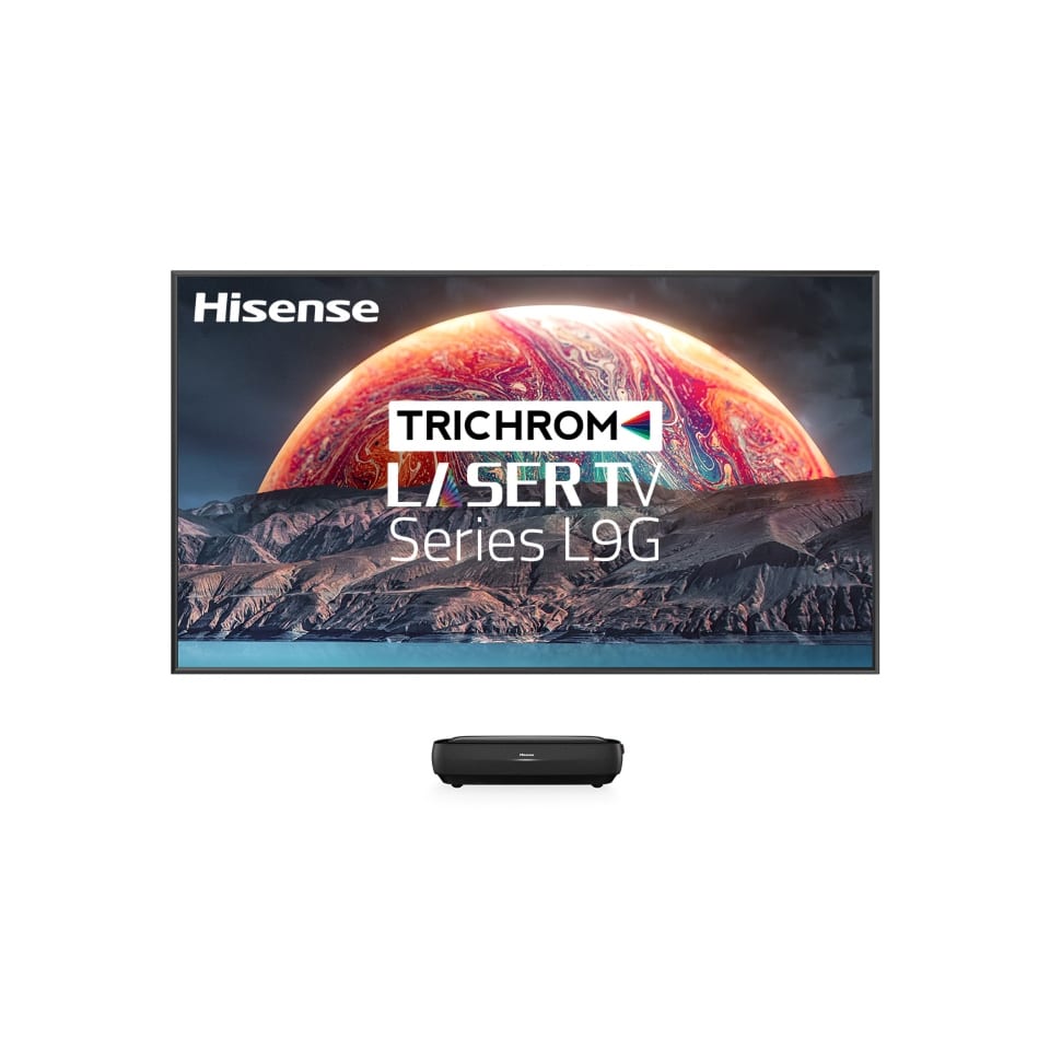 Hisense L9H TriChroma Laser TV 120' 4K Ultra Short Throw Smart Projector with Screen [2023] 120L9HSET