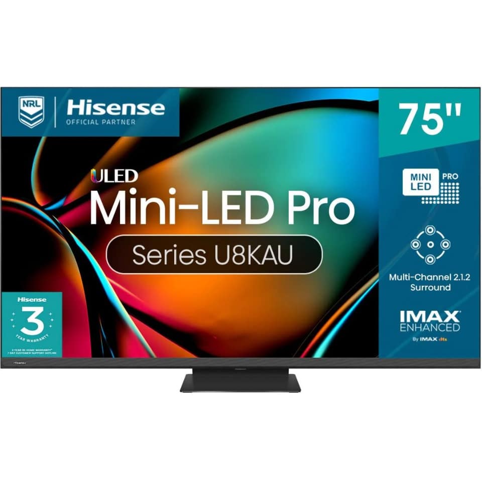 Hisense 75' U8KAU ULED Mini-LED Pro 4K Smart TV [2023] 75U8KAU