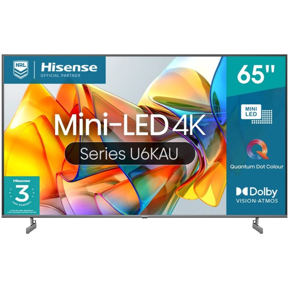 Hisense 65' U6KAU Mini-LED 4K Smart TV [2023] 65U6KAU