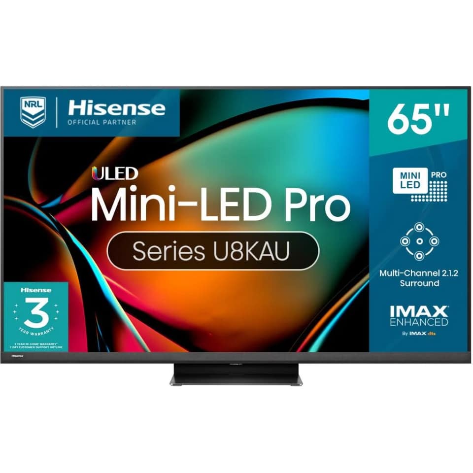 Hisense 65' U8KAU ULED Mini-LED Pro 4K Smart TV [2023] 65U8KAU