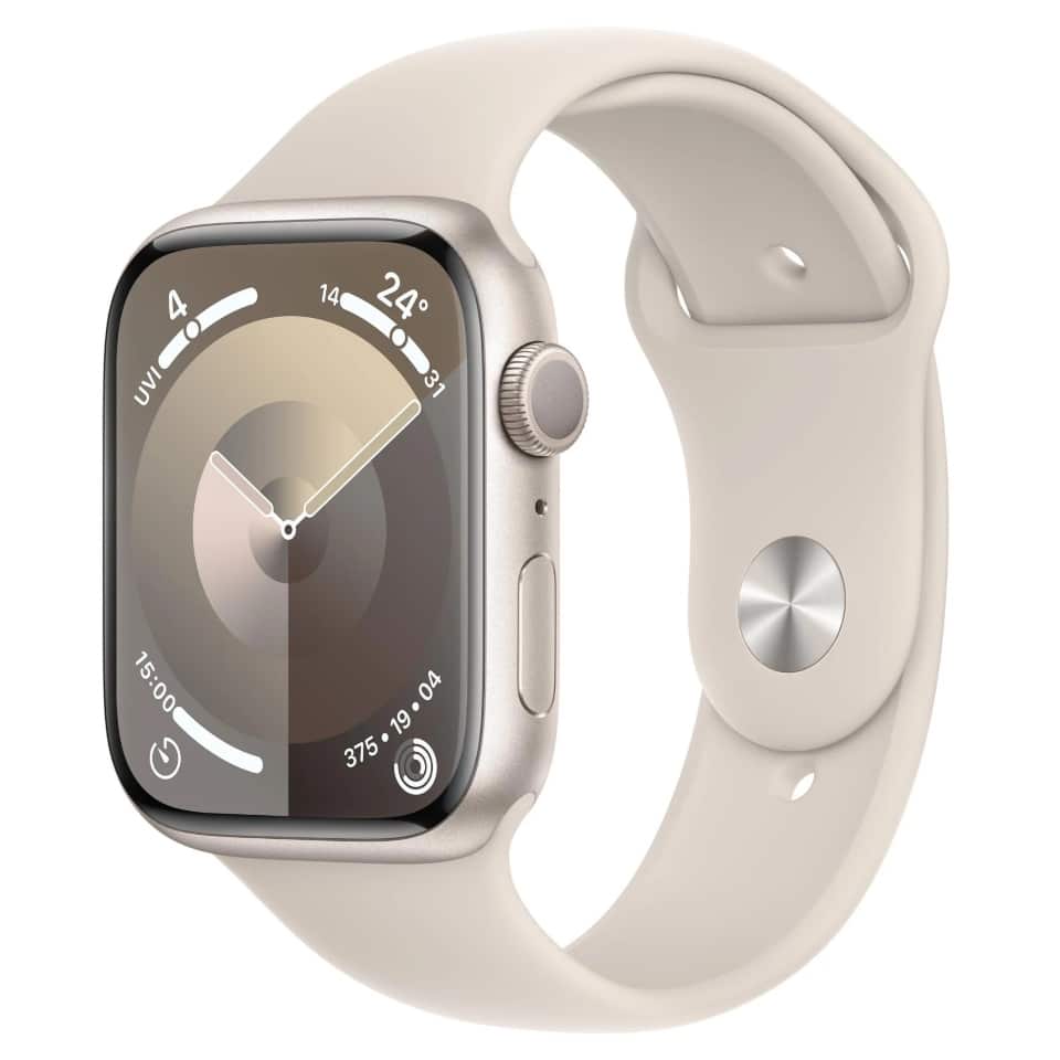 Apple Watch Series 9 45mm Starlight Aluminium Case GPS (M/L) MR973ZP/A